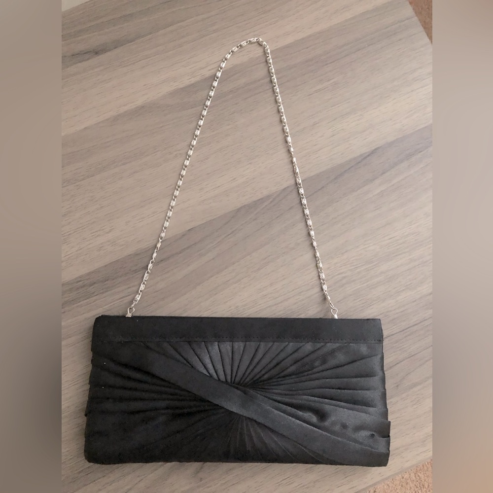 👛 Black Satin Clutch